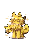 金狐狸雕像一