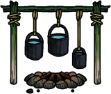 篝火吊釜