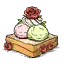 玫瑰冰激凌双球吐司